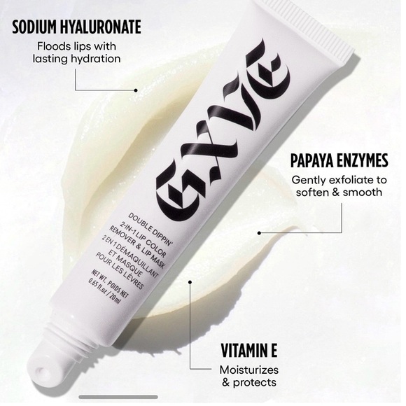 GXVE Double Dippin' 2-in-1 Lip Color Remover & Hydrating Lip Mask NEW - Picture 2 of 9